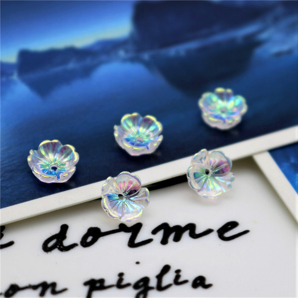 Handmade nail eight -petal flower aurora in the light diy diy five…
