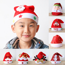 圣诞帽圣诞节成人儿童老人装饰品发光密丝绒长毛帽子化妆服饰道具