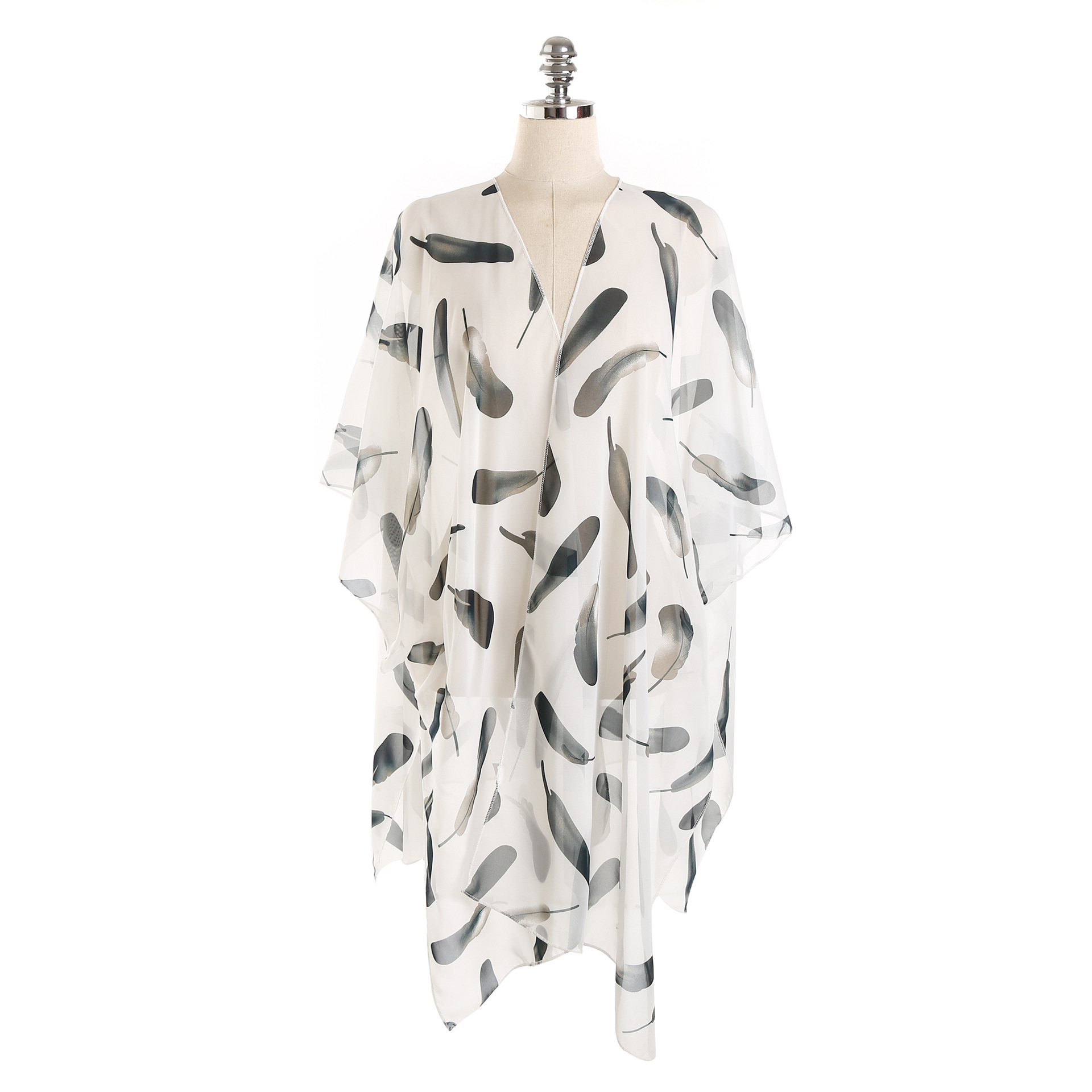 Venta caliente transfronteriza primavera y verano estilo europeo y americano corto gasa blusa de playa protección solar sombrilla kimono cardigan image 21