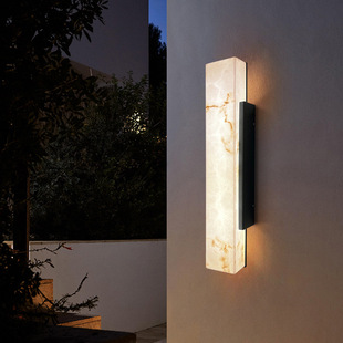 Cross-border outdoor long villa door decoration courtyard lighting hotel engineering corridor simple LED marble wall lamp