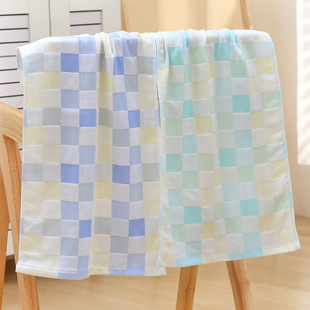 Cotton double-layer color gauze quick-drying bath towel quilt blanket 50-100 bath towel factory direct wholesale wrap towel