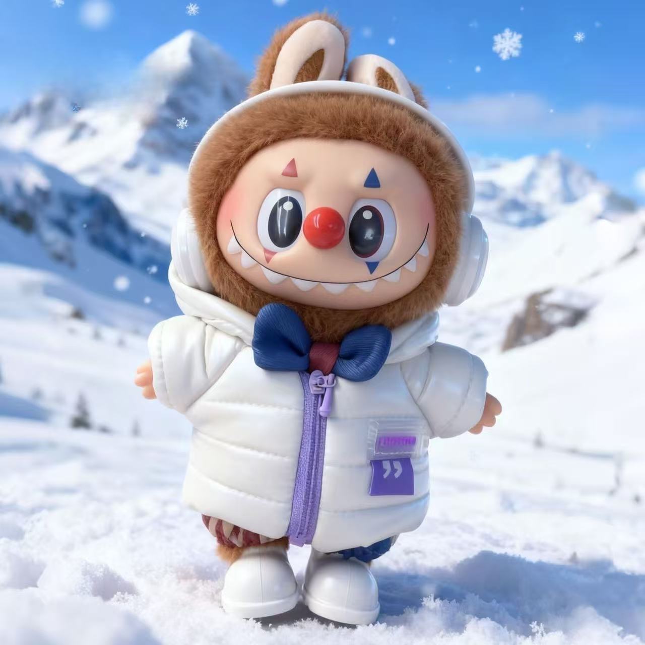 17cm布布公仔面包服棉花娃娃衣服bubu棉公仔娃衣棉服玩偶滑雪服饰