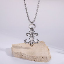 克罗芯家船锚吊坠项链泰银复古十字架S925纯银毛衣链个性男女同款