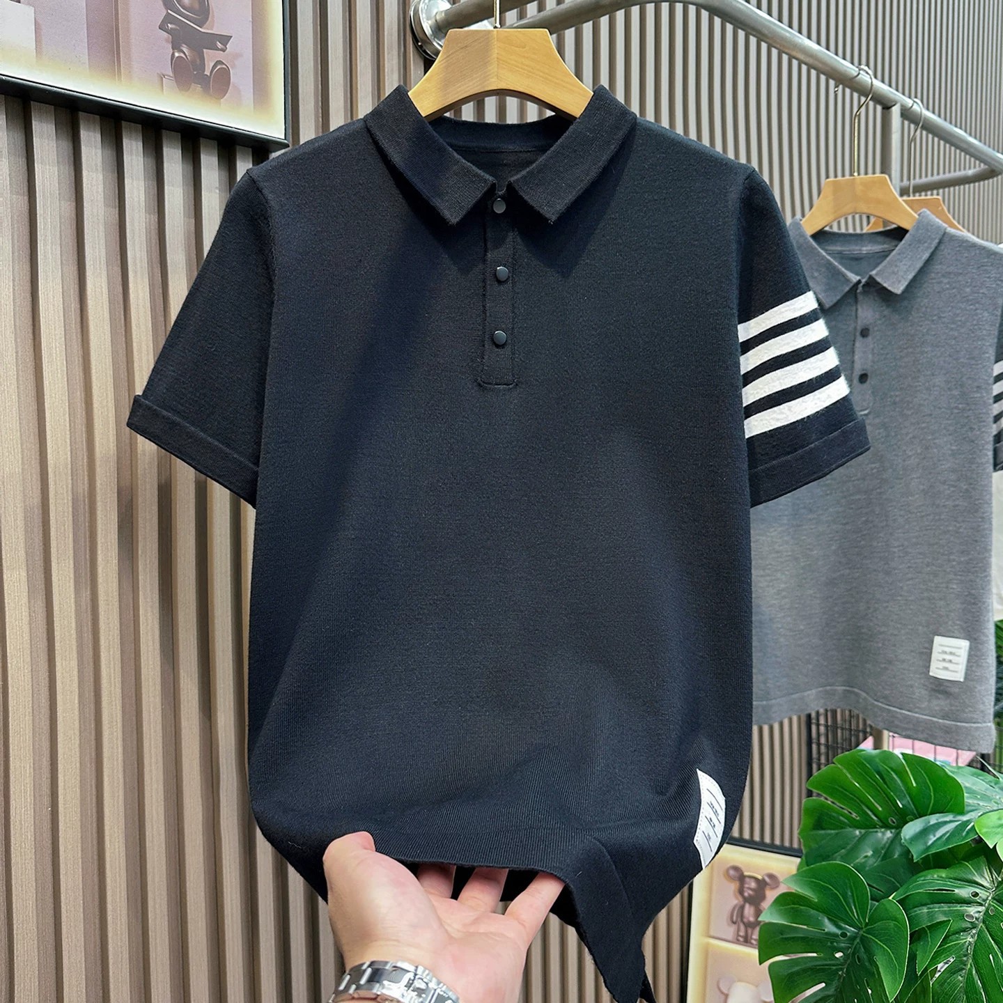 Polo camiseta de punto camiseta de manga corta camiseta de hombre paolo viejo viento de negocios hielo de verano fábrica transfronteriza al por mayor