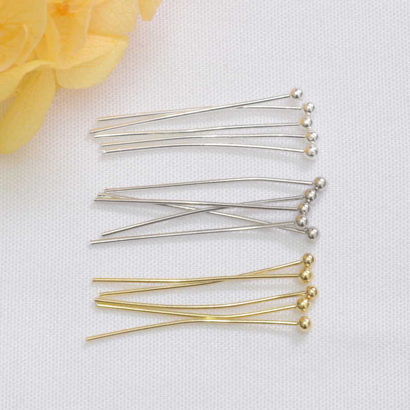 Color-Preserving 14K Gold-Covered Ball Needle 0.6mm Wire Thick Pin DIY Handmade Jewelry Accessories Beading Material Round Head Needle Color-Preserving 14K Gold-Covered Ball Needle 0.6mm Wire Thick Pin DIY Handmade Jewelry Accessories Beading Material Round Head Needle