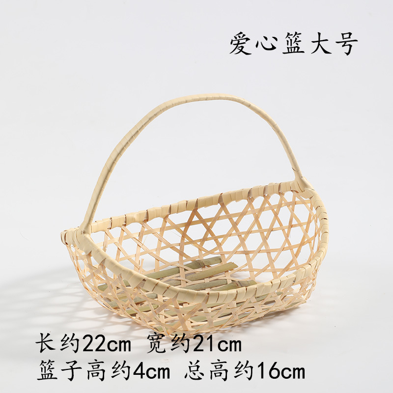 手作り竹編みバスケット家庭用ティープレート果物バスケット菓子トレイ創意竹バスケット結婚竹編みバスケット|undefined