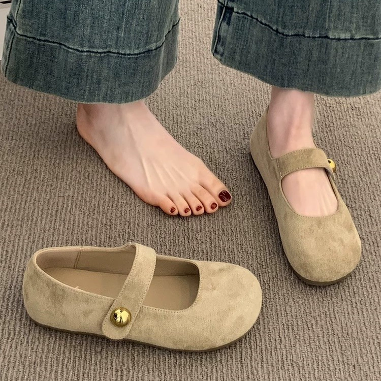 Жёлтые туфли Birkenstock для женщин 2025, новые весна-лето, одиночные туфли на плоской подошве, Mary Jane, ретро «бабушкины» лоферы