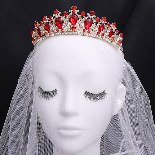 H1359欧美流行发饰时尚高端水晶新娘小皇冠 婚纱生日宴会配饰