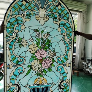 Customized Art Painted Colorfuled Colorfuled Glaze Glass Screen European French Tiffany Colorfuled Mosaic Church Glass