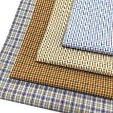 春秋款全棉小格子衬衫面料 高密府绸布 发圈娃衣装饰布时装色织格