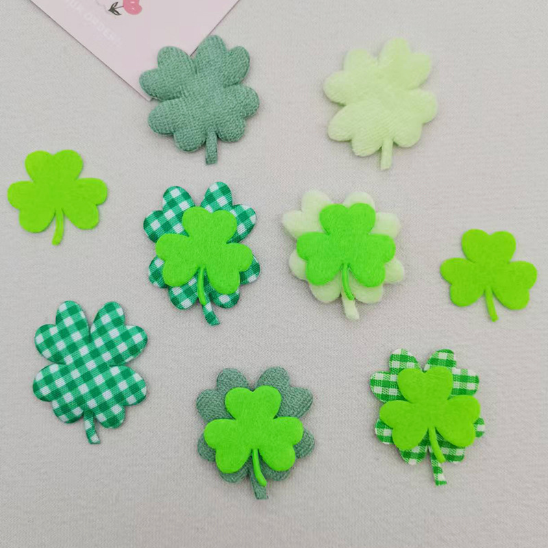 Manufacturer Wholesale Felt Clover Fabric Four-Leaf Clover Cat DIY Accessories Handmade Clover Doll Accessories