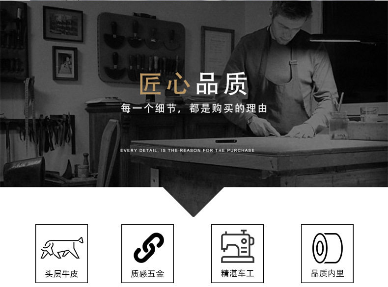 Ba lô nam da bò thật công suất lớn, ngăn laptop 16 inch, chống nước đa chức năng — Màu đen chi tiết 2