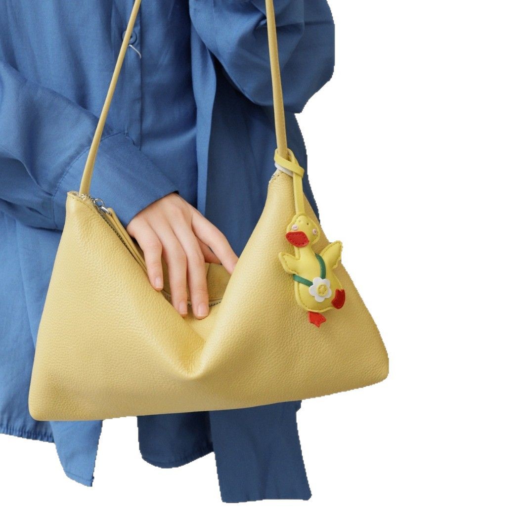 Casual Soft Leather Large Capacity Women's Bag 2025 New Simple Crossbody Commuter Bag Versatile Shoulder Tote Bag - Thumbnail 5