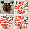 Children's Christmas red hair rope, hair accessory, hairgrip, hairpins for elderly