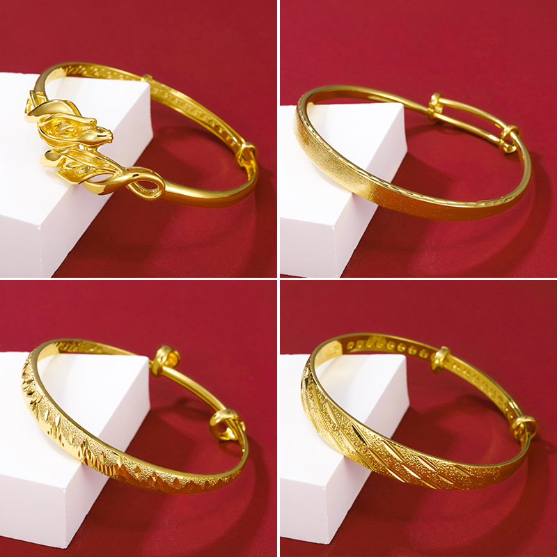 Joyas Xuping, aleación de oro, brazalete de gypsophila, pulsera de empuje femenina, pulsera de dragón y fénix de estilo madre, regalo de joyería al por mayor