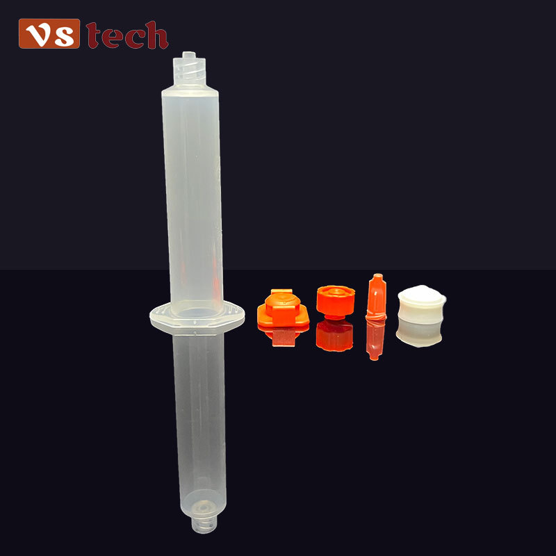 美式针管10cc高透明绿色黑色茶色点胶针筒工业点胶EFD点胶机针筒