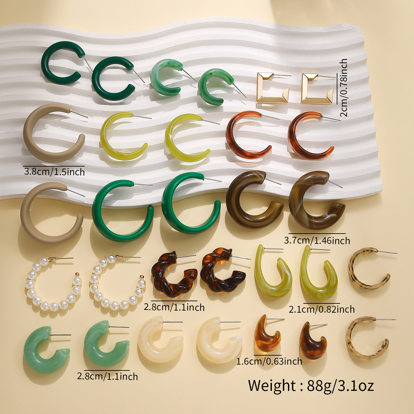 Geometrisches Ohrhänger Set Modisch Einzigartig Für Damen_voghion.com