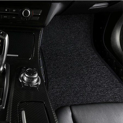 Ayaqaltılar (Kovriklər) 325Li, 525Li, 5302 series, X1, X3 - passenger-side-double-layer-black-with-gold-thread-black-silk-loop