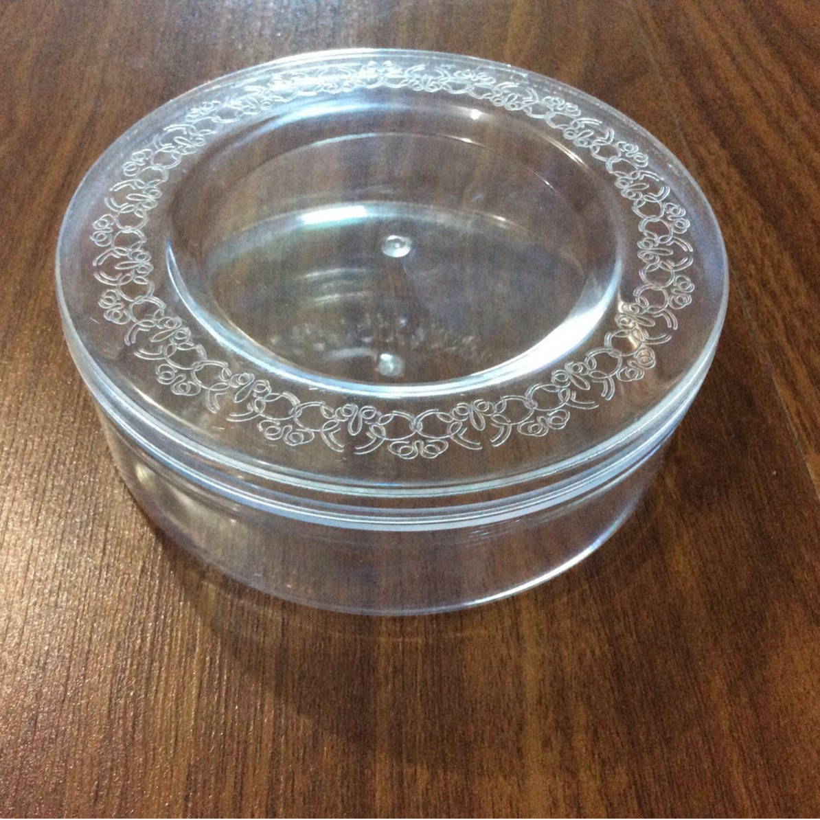 12*4厘米塑料加厚透明包装圆盒糖果饼干盒肉松盒特产纪念品礼品盒