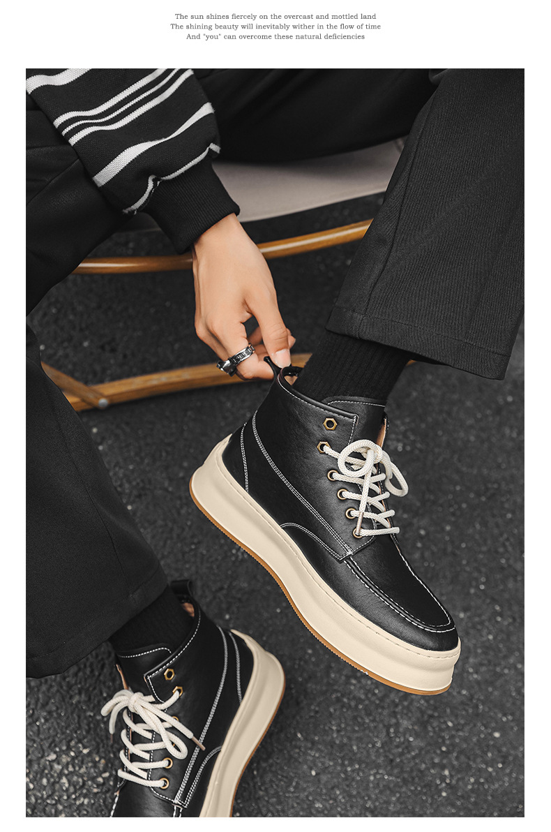 Herren Chukka Boots Aus Echtleder Atmungsaktive Mid Top Freizeitschuhe_voghion.com