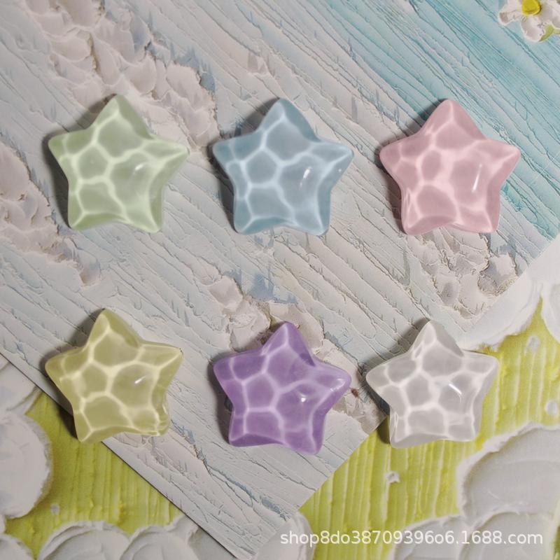diy cream glue corrugated star translucent hair accessories hairpin patch hand made homemade pendant resin accessories