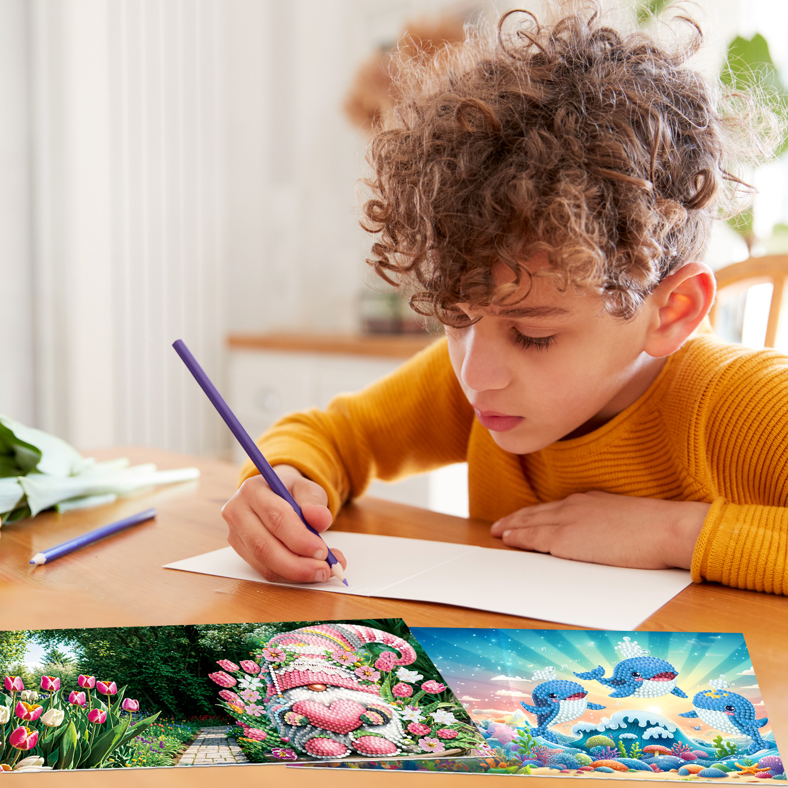 Diamante pintado periferia mariposa diamante tarjeta de felicitación exclusiva mano puntuación perforada puede ser distribuida al por mayor