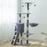 Кошачий лазательный комплекс, кошачье гнездо, встроенная сизалевая кошачья вилла, большая кошачья доска для когтей, игрушечный кошачий столб для когтей, кошачий домик для чтения