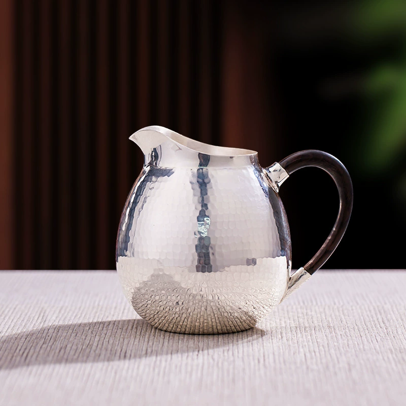 鑫龙运 Dragon Egg Justice Cup sterling silver 999 handmade old eagle beak tea sea sandalwood tea set tea set