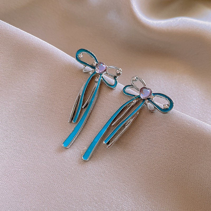 Pendientes de doble cara de la Perla del diamante de la aguja de plata Corea del Sur ins elegante pendientes de estilo frío pendientes de diseño de moda para las mujeres