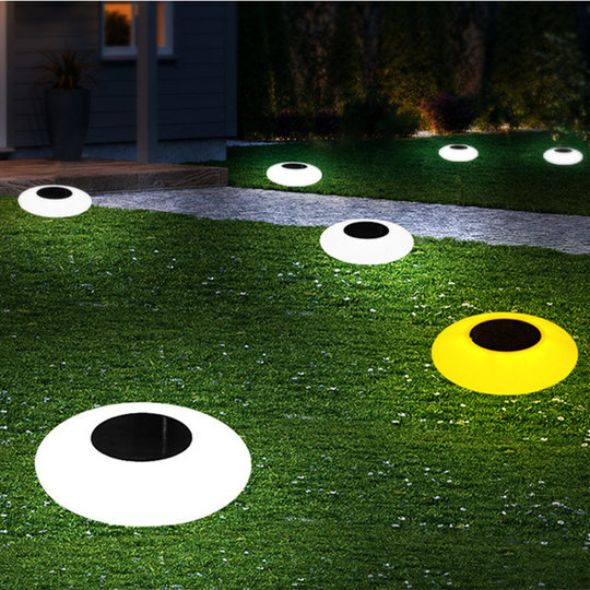 Cross-border explosions solar flying saucer water floating lamp villa swimming pool water floating lamp outdoor courtyard round lawn lamp