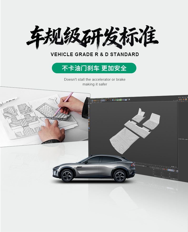 Suitable for Volkswagen Id.3 Passat Sagitar Tanyue Touron Tiguan Lb8 Car-Specific Fully Injection-Molded Tpe Floor Mats