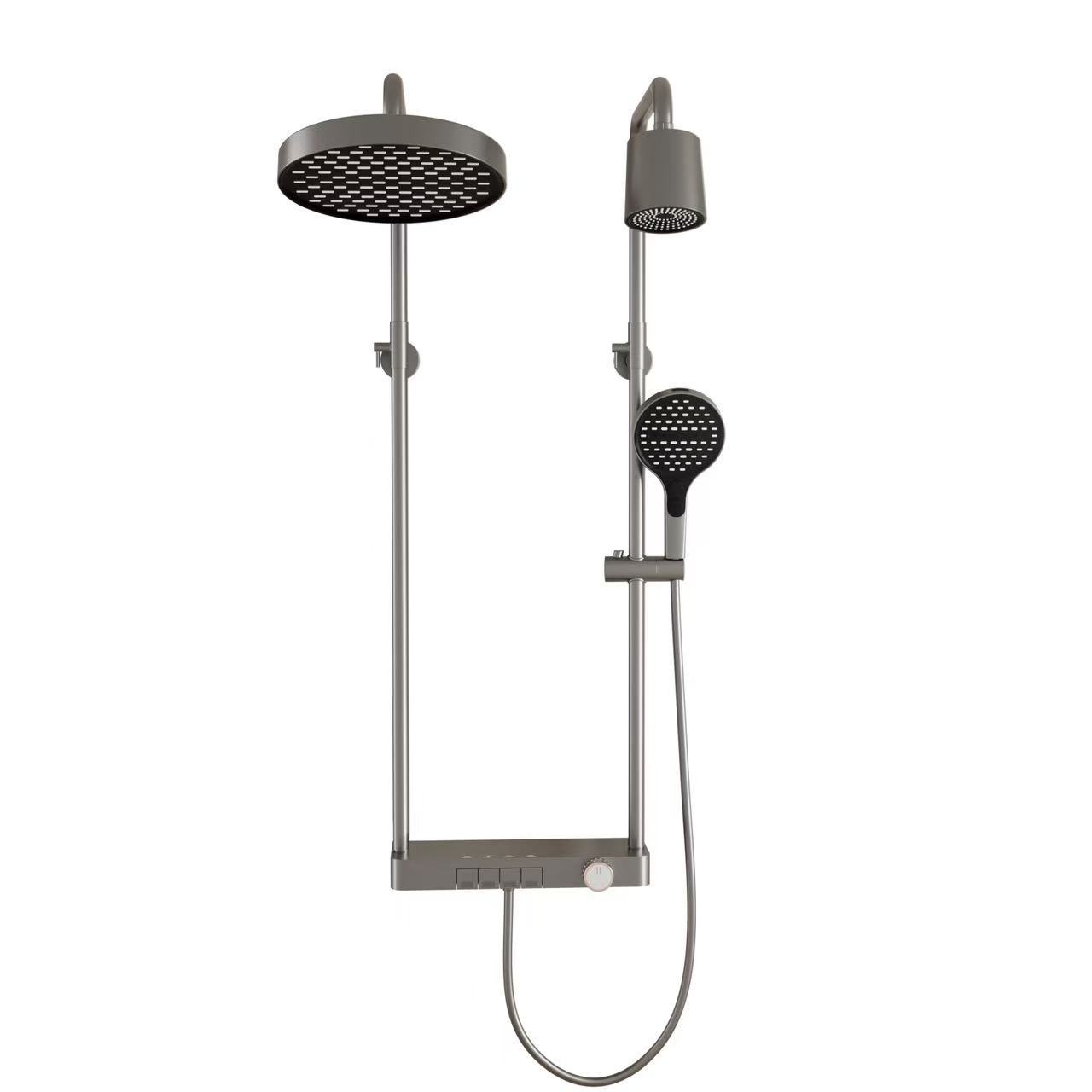 Juego de ducha oficial y genuino para uso doméstico, hecho de cobre, con función de aumento de presión, protección contra quemaduras, y opciones de agua fría y caliente.