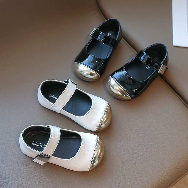 Детская кожаная обувь 2025 весна и лето корейская версия для девочек