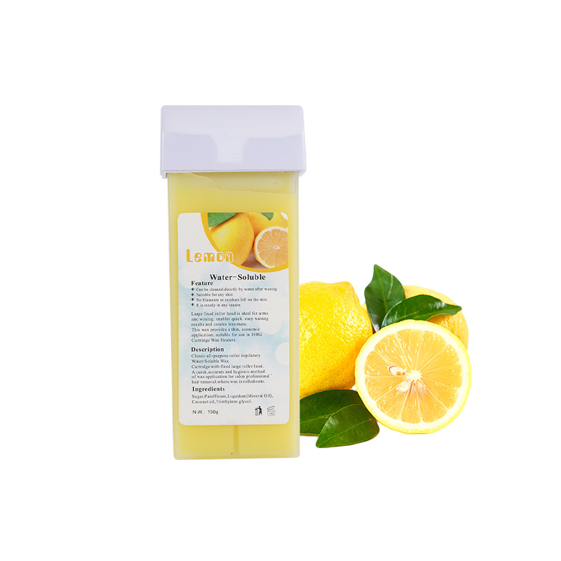 Bloque de cera depilatoria con rodillo – cera de azúcar soluble en agua, 150 g, cera de abejas suave, venta directa de fábrica