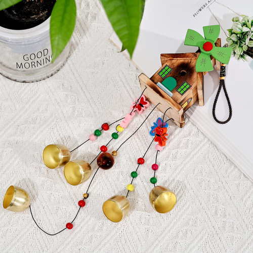 Color box windmill wooden house wind chime ornaments small fresh home decoration pendant student gifts gifts scenic souvenirs