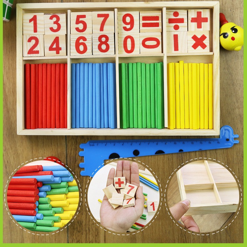 Weiweihu Kids Digital Computing, Number, Stick, Kindergarten, Montessori, Educar a los estudiantes de la escuela primaria, Educar, Aprender, Juguetes de madera