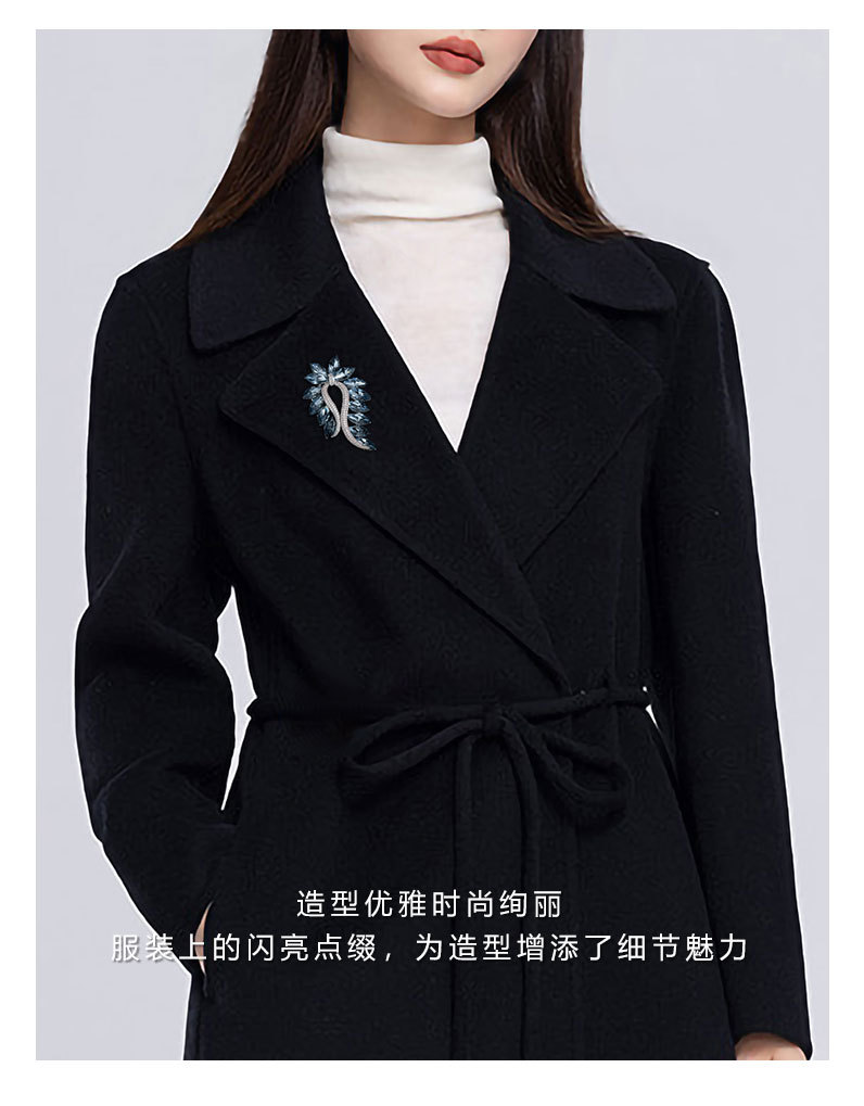 时尚优雅飘蓝澜胸针小众高级感水晶胸花欧美奢华复古别