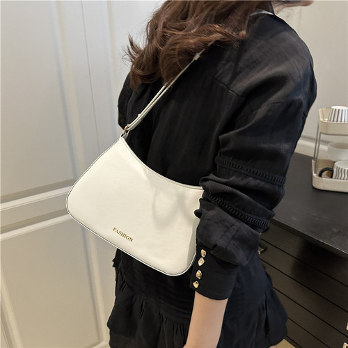 2025 new underarm bag, high-end commuting simple retro women's French shoulder bag, women's pure color crossbody bag