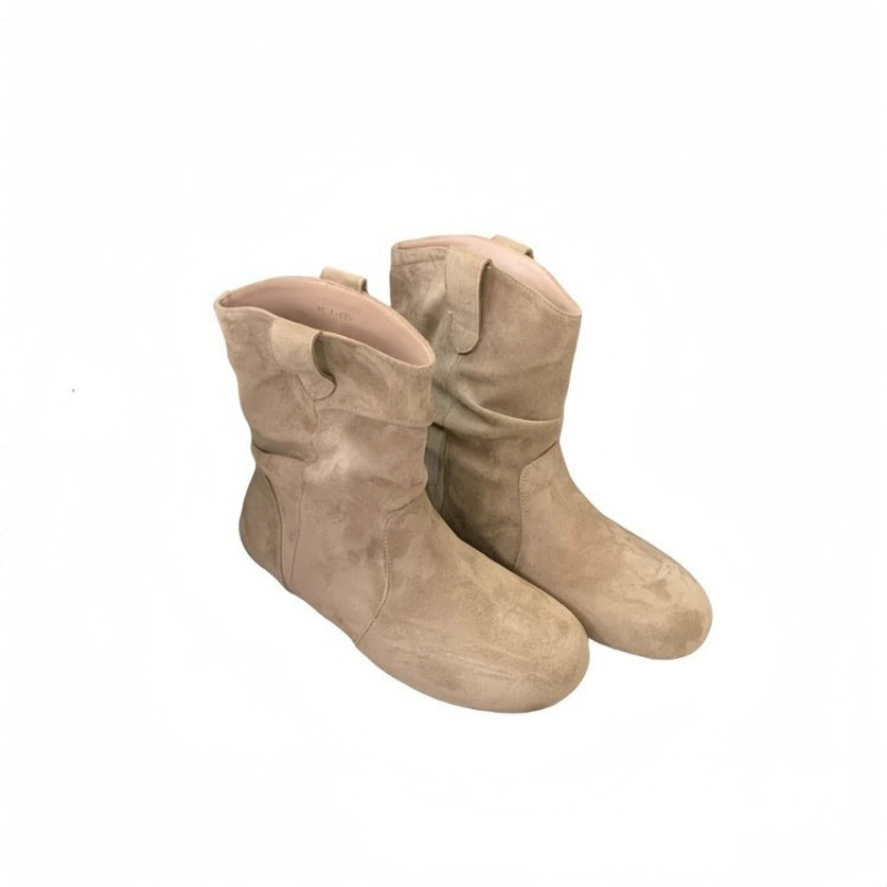 Demi-season high boots platform with bow