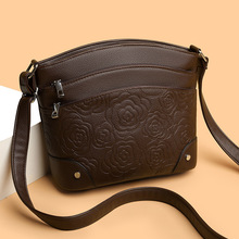 跨境temu热销女士包压花新款国风大容量中年斜挎包单肩休闲妈妈包