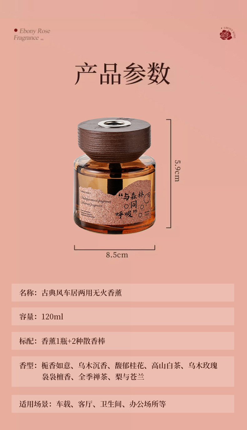 Car-Mounted Incense with Long-Lasting Fragrance, High-End Car Interior Decoration, Light Scent, Odor Removal, Car Fragrance Gift