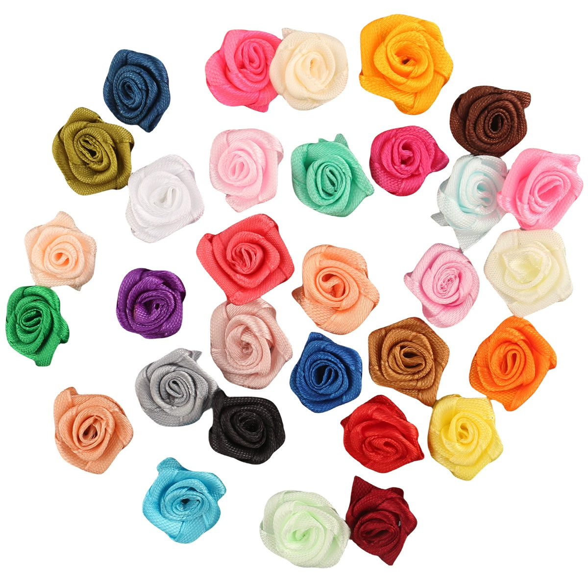 1.5cm лента розы атласная лента чистая лента ручной работы малый цветок полиэстер с розовым бутоном аксессуары для одежды