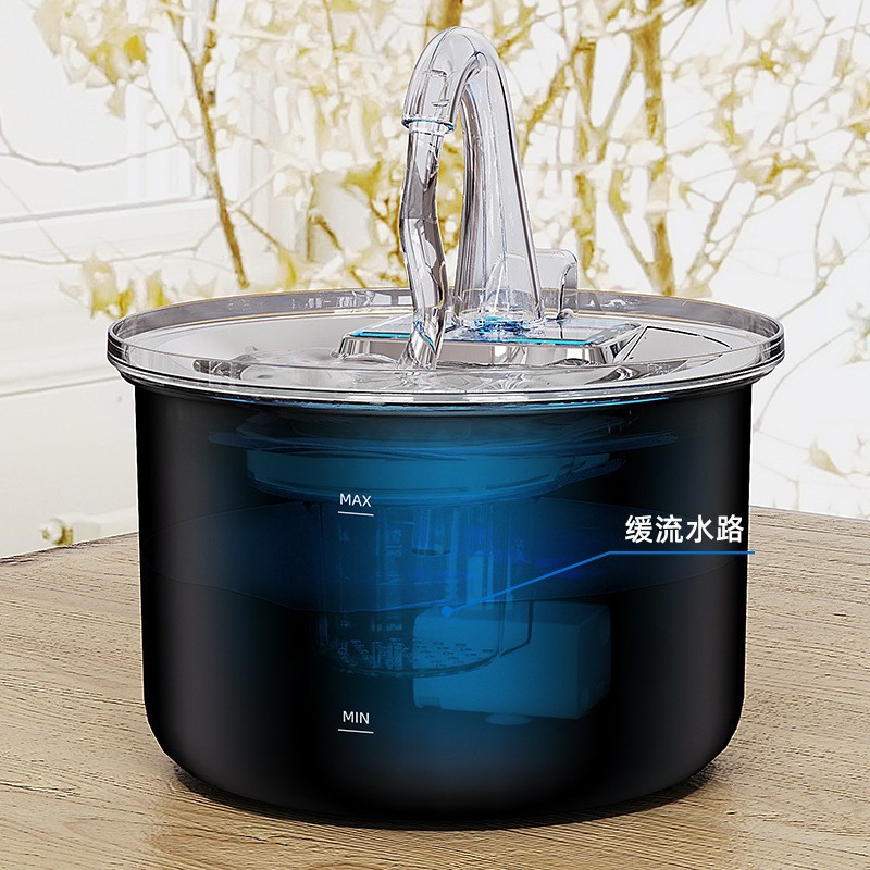 Cat water beverage filtración automática circulación de flujo de agua viva acero inoxidable inteligente perro pet water beverage al por mayor image 4