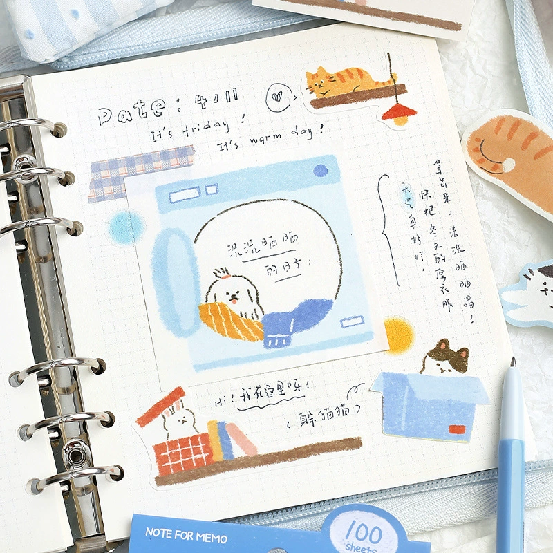 NOTE FOR 100 notes Hi, I'm here. Japanese cute message memo account material paper