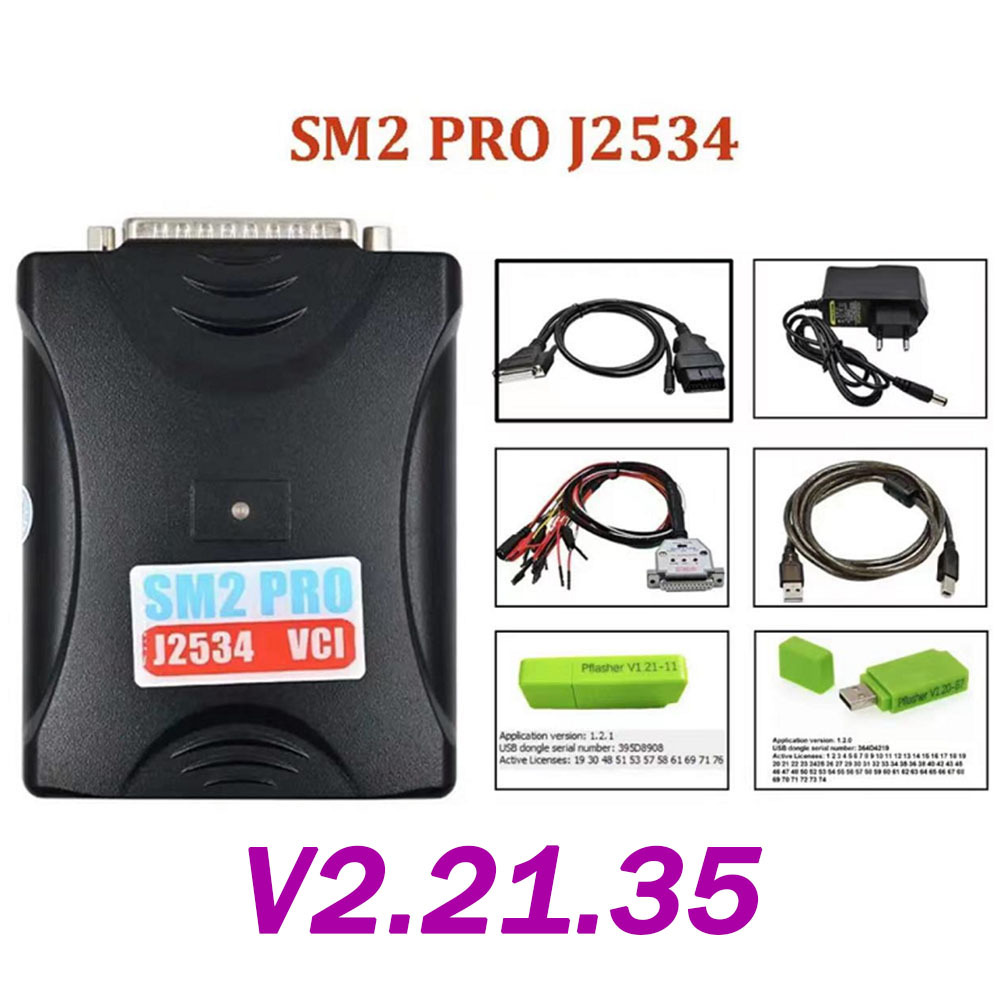 Latest version V2.21.35 SM2PRO J2534 ECU TOOL programming tool car diagnostic device