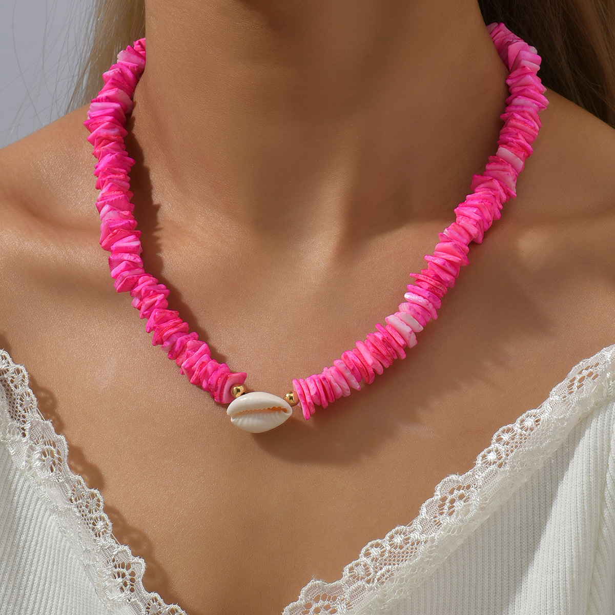 1 Piece Fashion Geometric Shell Plating Womenu0027S Necklace