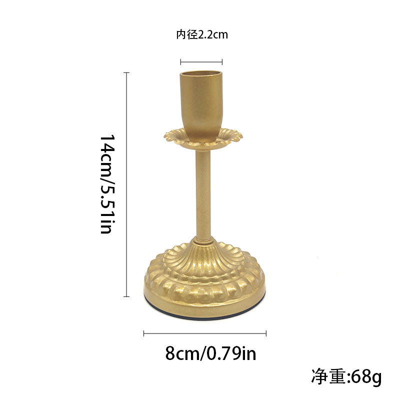 跨境欧式复古金属烛台单头蜡烛杯圣诞活动装饰工艺品摆件|undefined