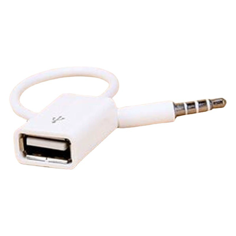 3,5 автомобиля OTG линии AUX аудио линии автомобиля плеер данных линии 3,5 мм USB женский U диск черный