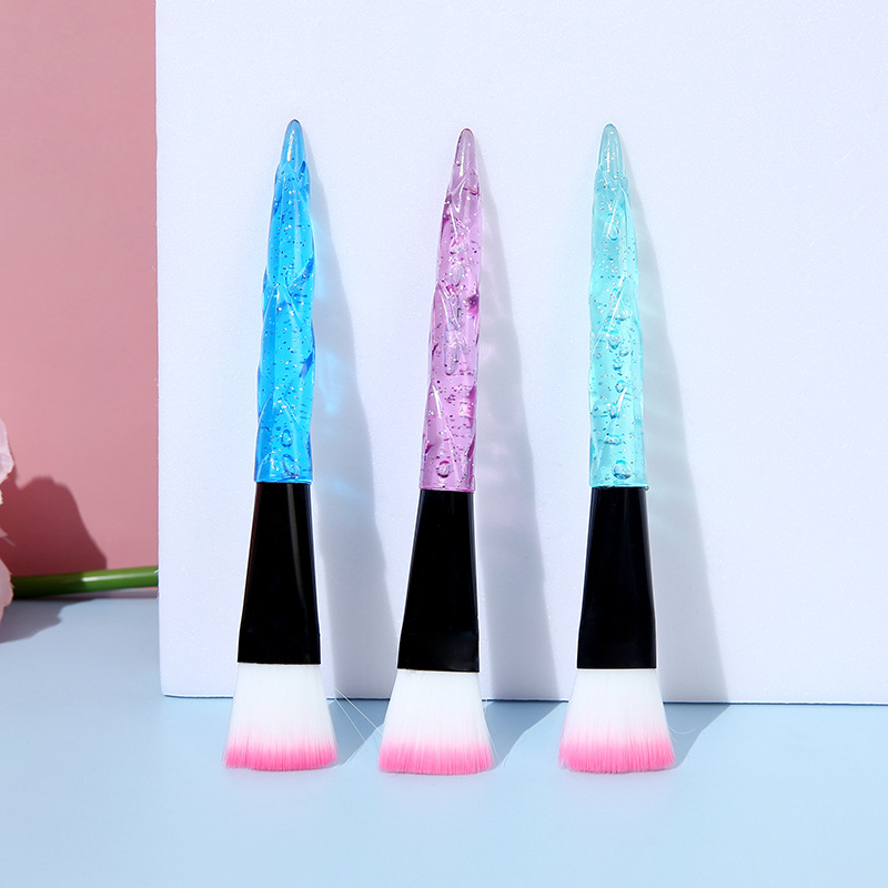 Fabricantes de suministro de cepillo de máscara transparente de cristal blando cepillo de maquillaje DIY cepillo de maquillaje transparente cepillo de máscara de maíz