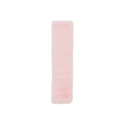 Car Seat Belt Shoulder Cover Stuffed Solid Color Car Seat Belt Protector Imitation Rabbit Fur Car Interior Supplies (Seat belt shoulder pad) - rabbit-fur-shoulder-pads-pink